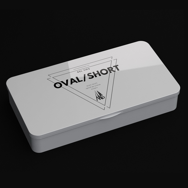 KOSTKA GEL TIPS – OVAL SHORT – HALF MATT