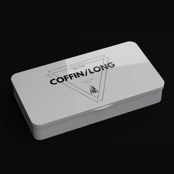 KOSTKA GEL TIPS – COFFIN LONG